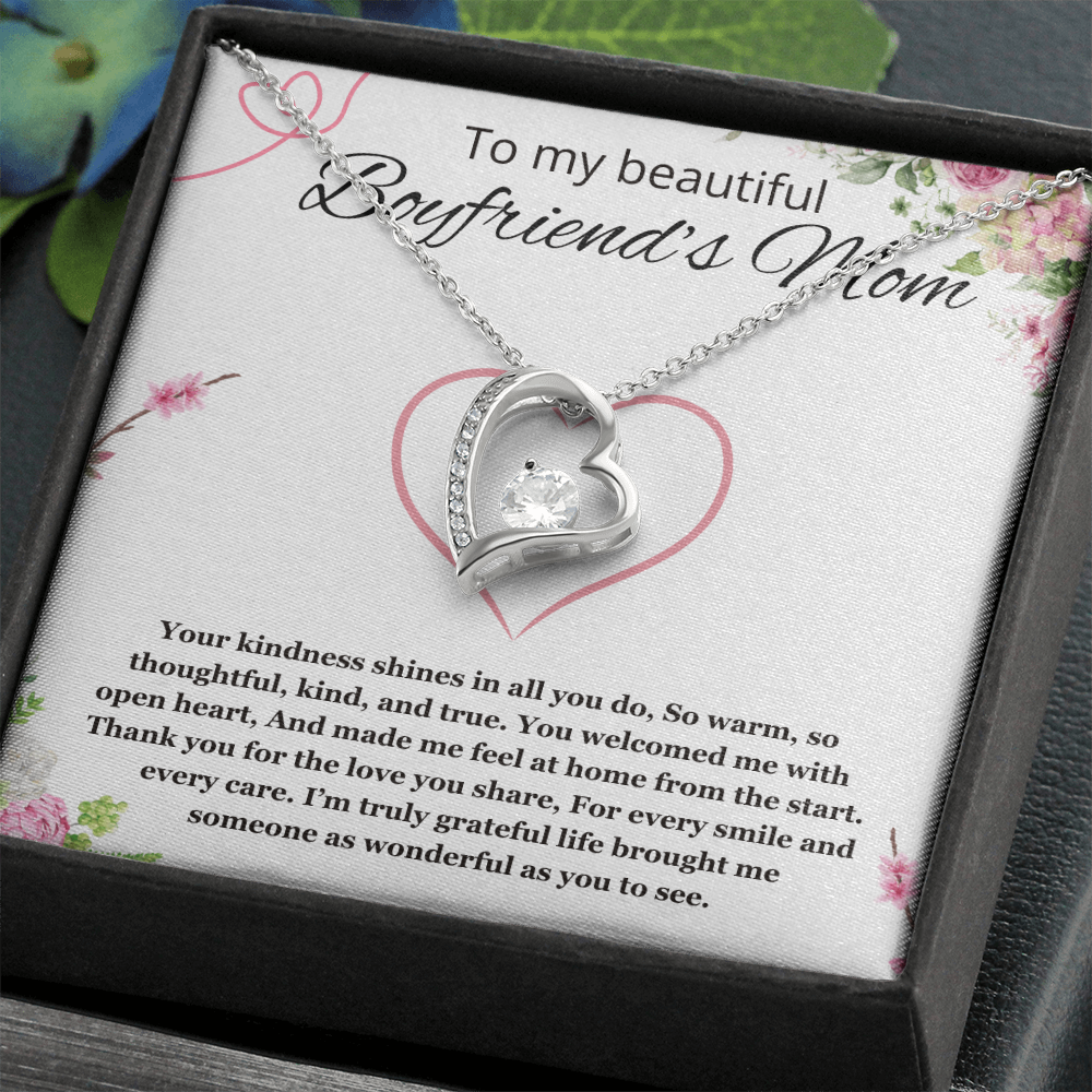 Boyfriends Mom Gift for Boyfriend's Mom, To My Boyfriends Mom Necklace Christmas, Mother's Day Birthday Forever Love Jewelry