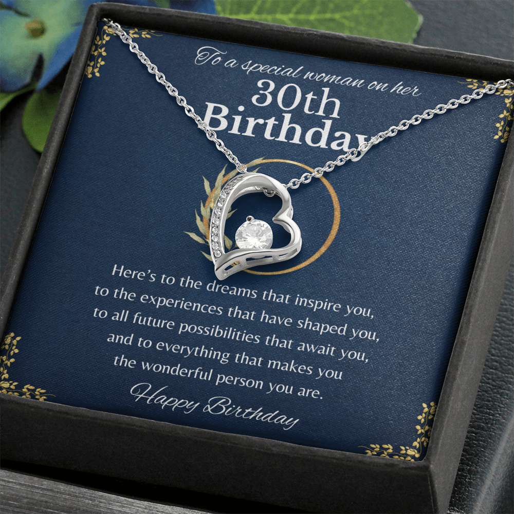 30th Birthday Gift for Woman, 30th Birthday Gift For Her, Solitaire Crystal Necklace, 30th Birthday Gift Necklace For Her,30th Birthday Jewelry