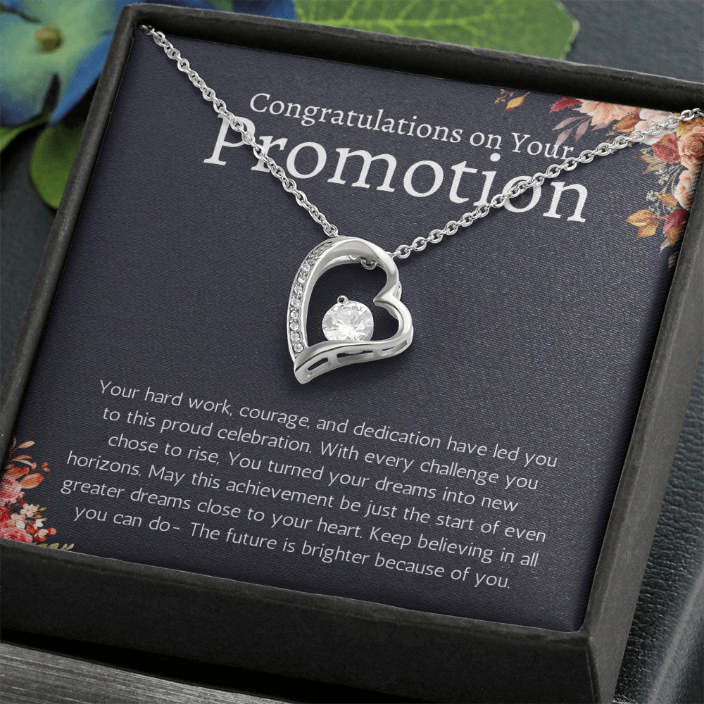 Job Promotion Gifts Necklace for Women Congratulations Gift for Coworker, Boss, Friend or Family forever Love Jewelry