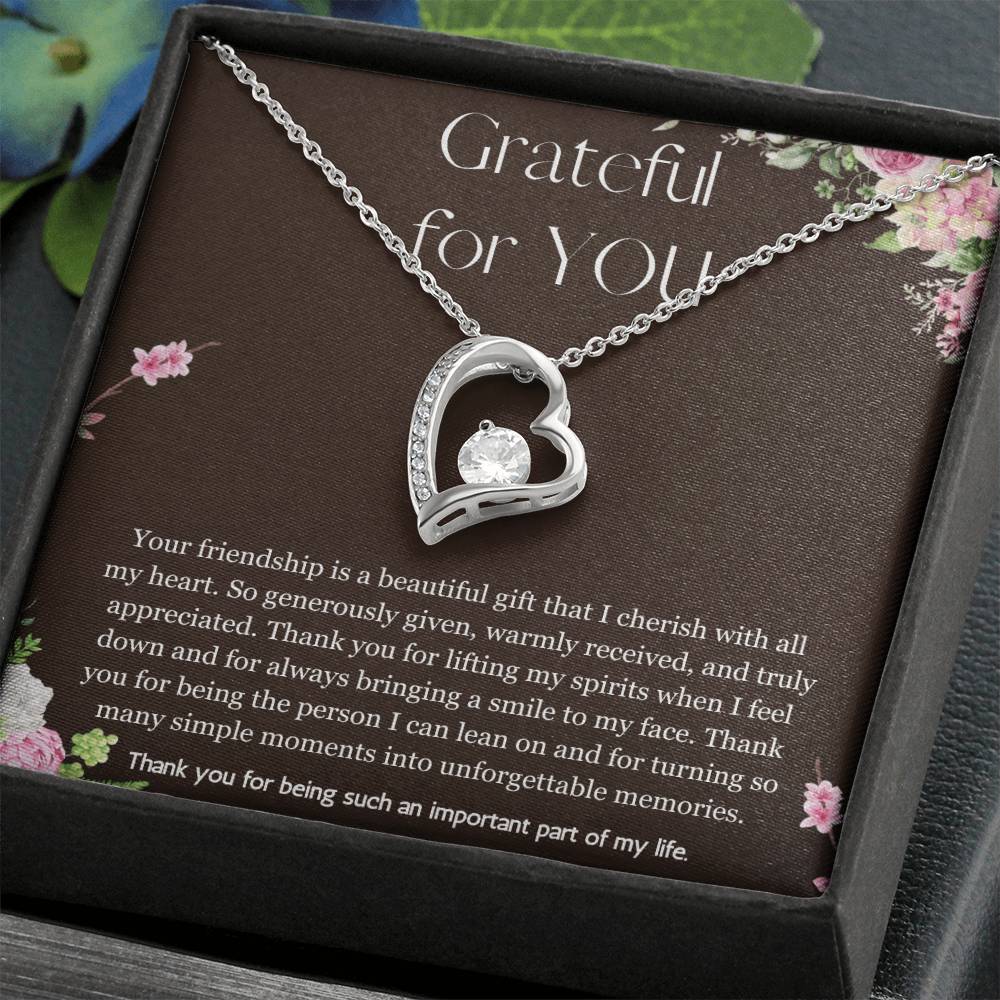 Appreciation Gift Thank you Gift for Friend,  Best Friend Gift, Gratitude Gift, Best Friend Necklace forever Love Jewelry