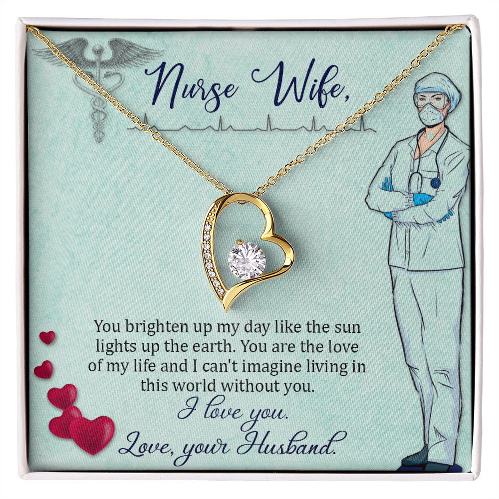 Nurse Wife Gift Necklace, Birthday Gift Necklace For Nurse Wife, anniversary Gift Necklace For Nurse Wife, Solitaire Crystal Necklace, Gift From Husband
