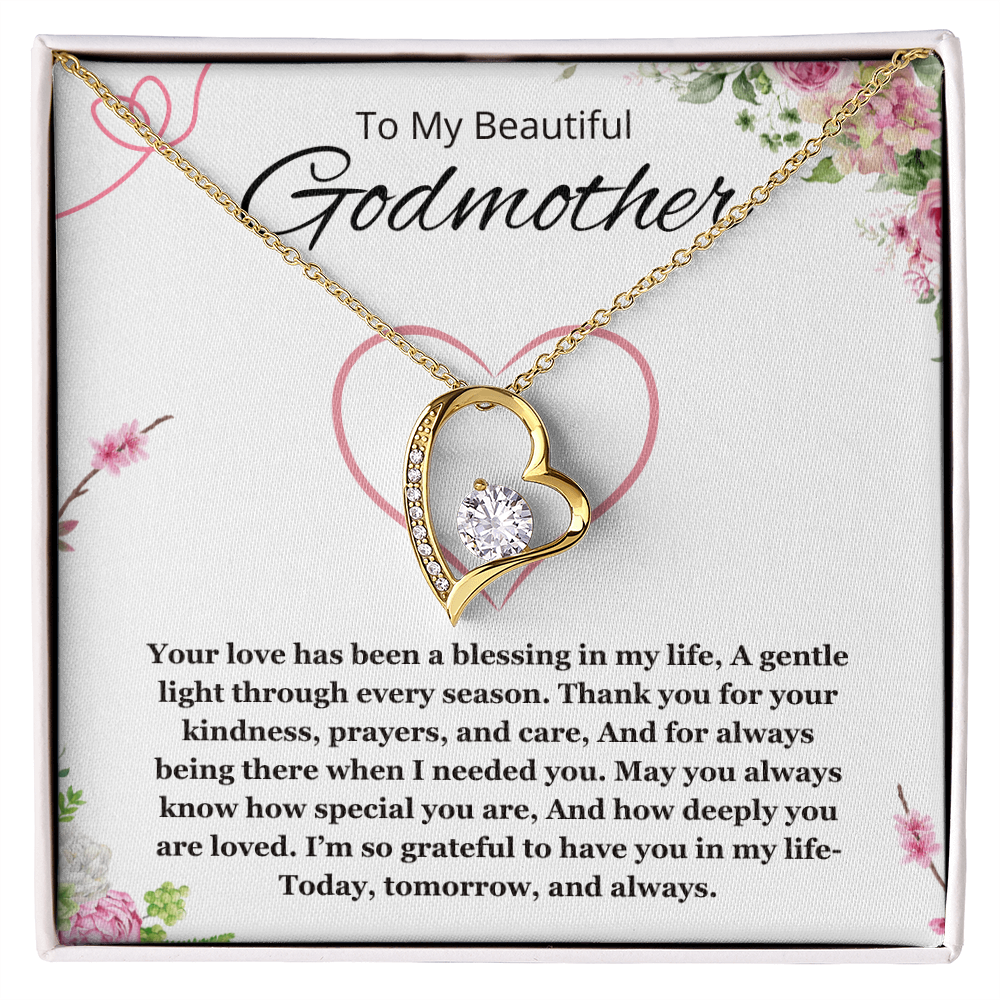 Godmother Gift from Godson or Goddaughter, Godmother Necklace Forever Love Jewelry