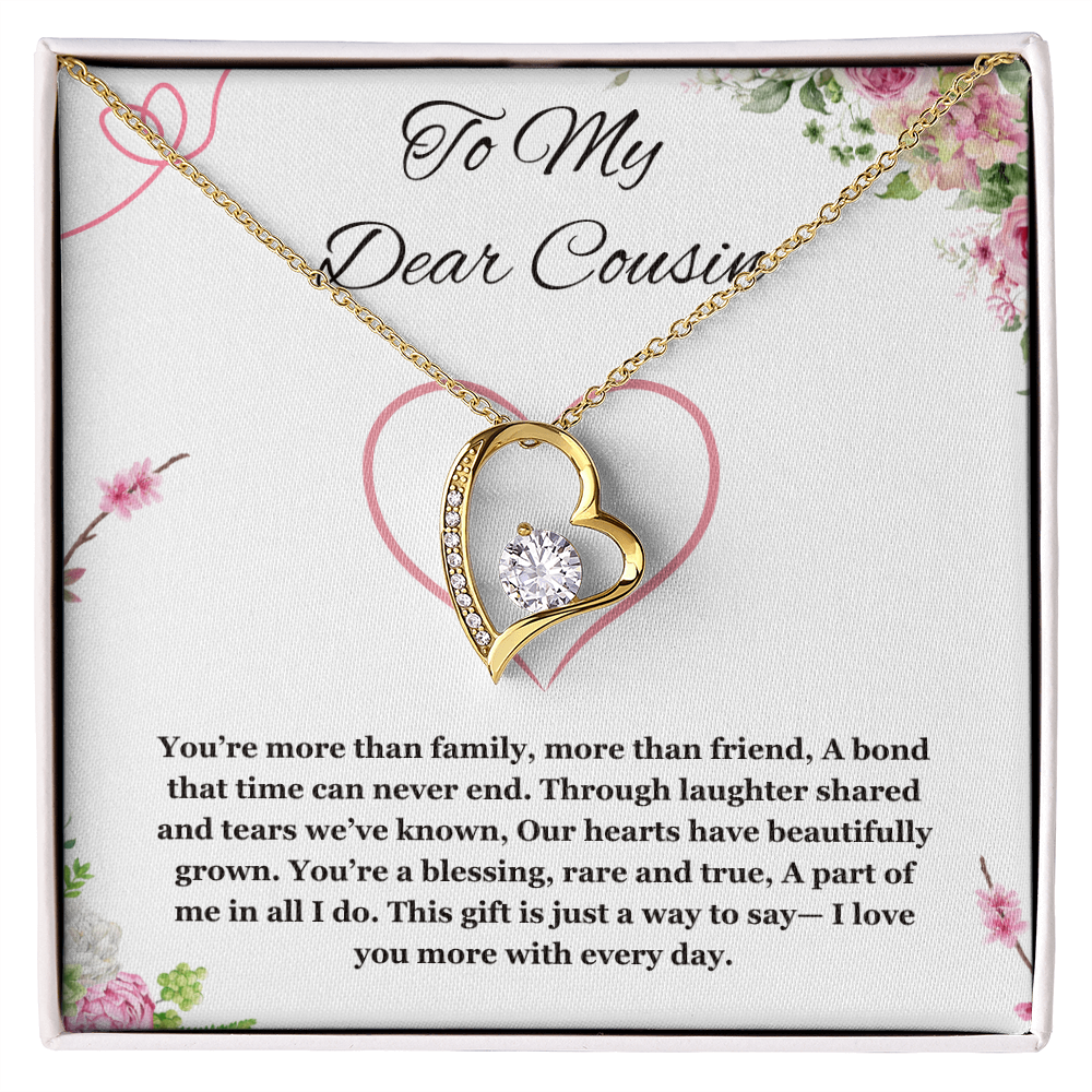 Cousin Gift Necklace, Forever Gift Jewelry For Cousin, Birthday Gift For Cousin, Best Friend Cousin Gift, Christmas Gift for Cousin