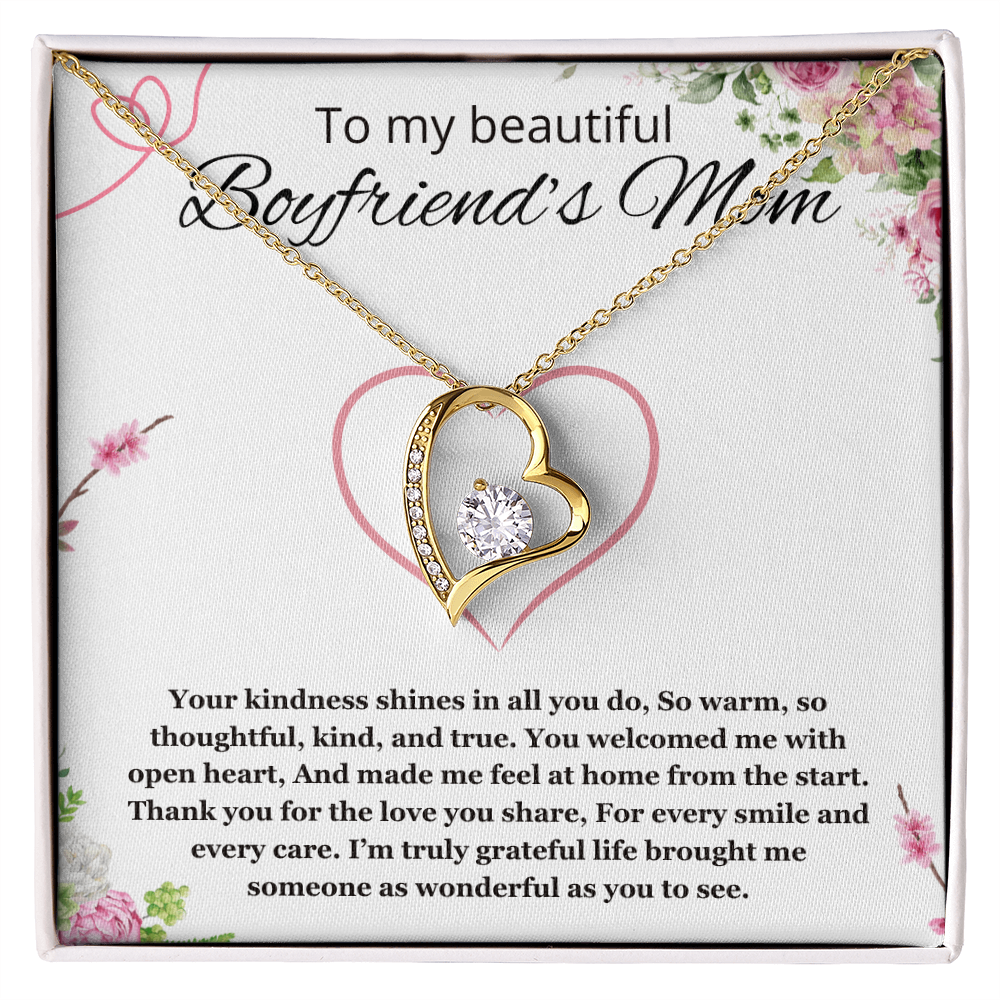 Boyfriends Mom Gift for Boyfriend's Mom, To My Boyfriends Mom Necklace Christmas, Mother's Day Birthday Forever Love Jewelry
