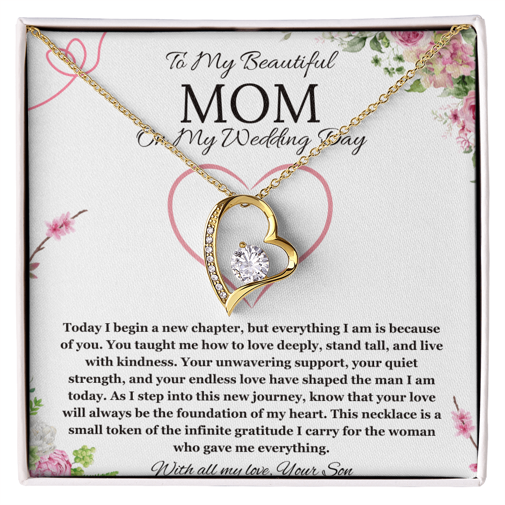 Mother of the Groom Gift From Son To Mom Gift Forever Love Necklace Wedding Gift Necklace Groom to Mother Son to Mother Gift For Wedding