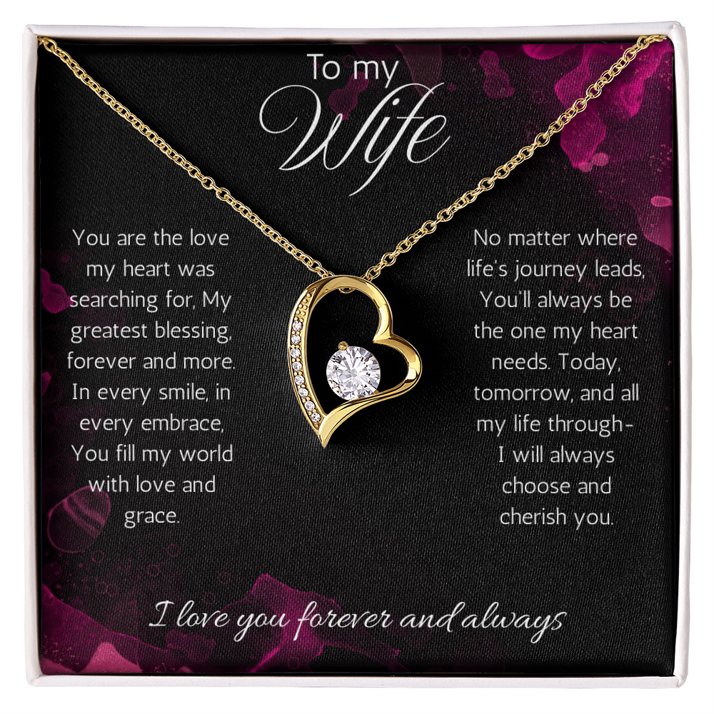 Wife Gift Necklace, Anniversary, Birthday, Christmas Gift Necklace For Soulmate, from Husband Love Forever Love Jewelry