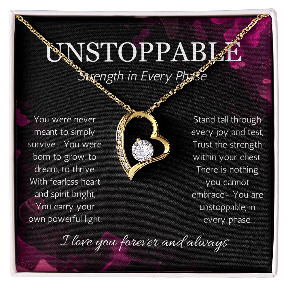 Empowerment Necklace, Resilience Necklace Unstoppable Strong Woman Jewelry Gift Forever Love Present