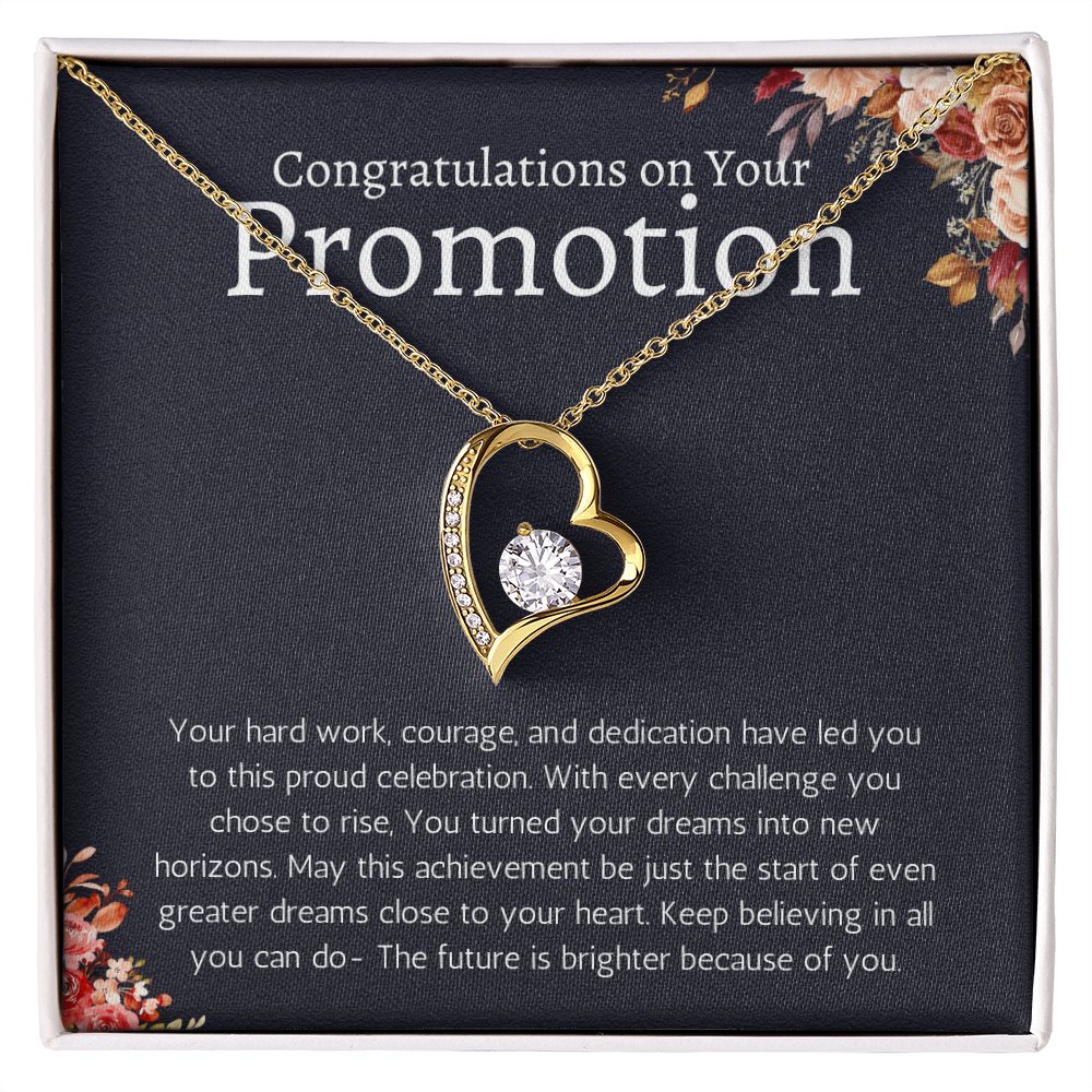 Job Promotion Gifts Necklace for Women Congratulations Gift for Coworker, Boss, Friend or Family forever Love Jewelry
