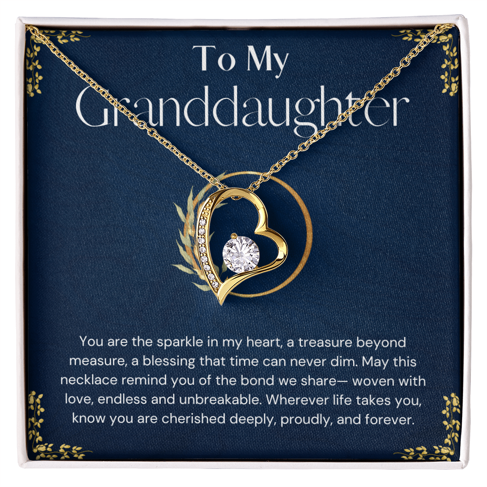 Granddaughter Gift Necklace from Grandma Grandpa Gift Birthday Christmas Graduation Gift Forever Love necklace from Grandfather Grandmother