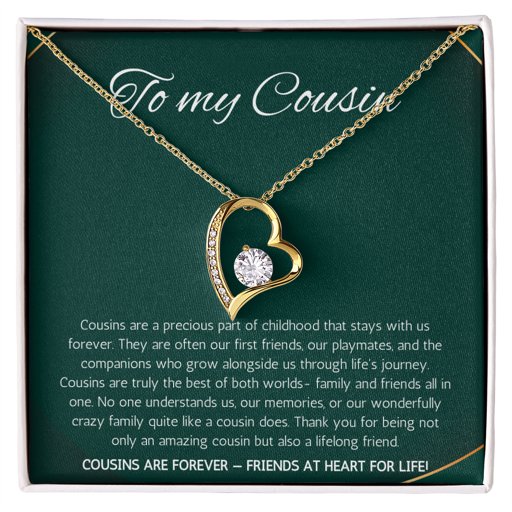 Cousin Gift Necklace, Cousin Best Friend Present, Cousins Christmas, Graduation Birthday, Gift Necklace Forever Love