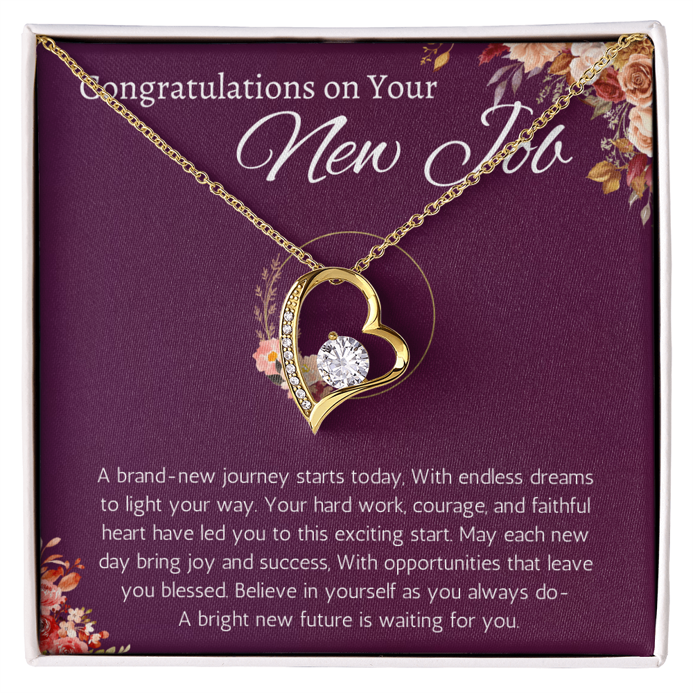 New Job Gift for Her Necklace Congratulations Gift New Job Colleague Leaving Gift New Job Gifts for Woman forever Love Jewelry