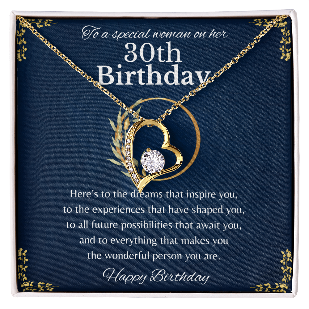 30th Birthday Gift for Woman, 30th Birthday Gift For Her, Solitaire Crystal Necklace, 30th Birthday Gift Necklace For Her,30th Birthday Jewelry