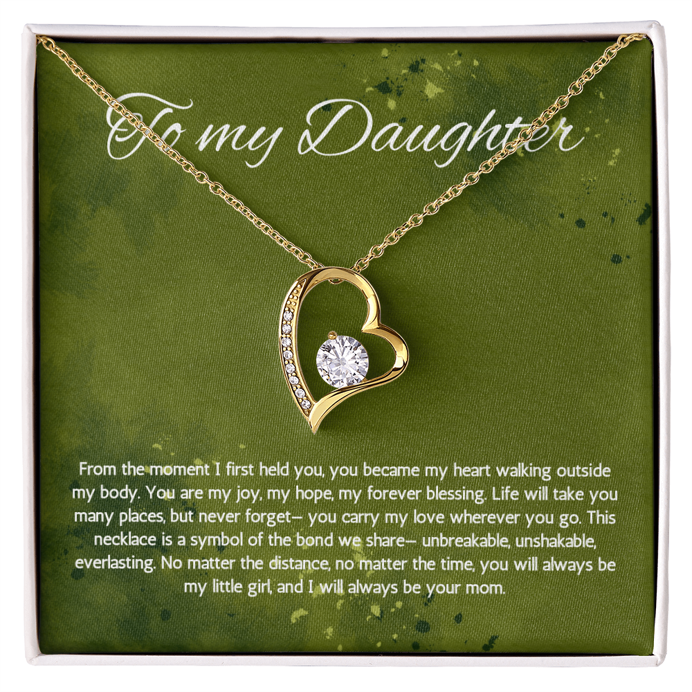 Daughter Gift Necklace From Mom Birthday Graduation Present from Mother Forever Love Jewelry