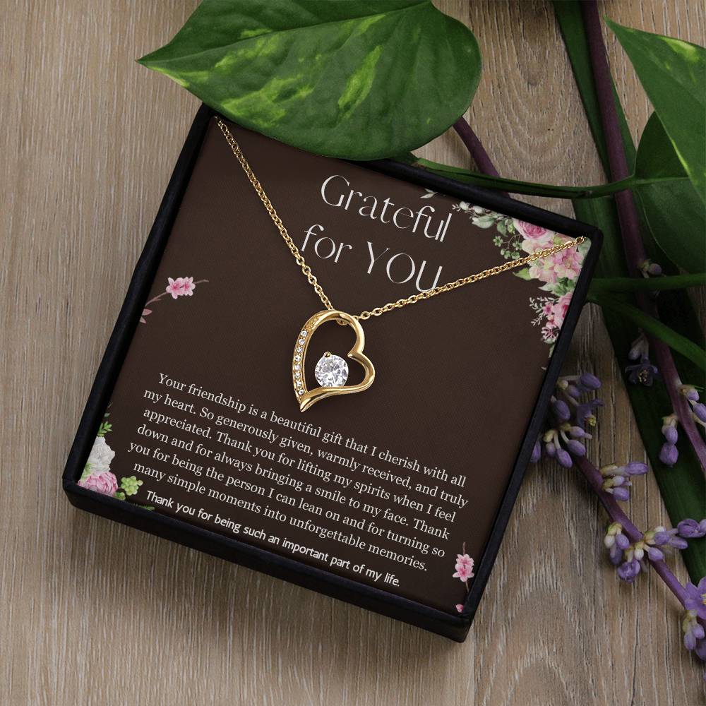 Appreciation Gift Thank you Gift for Friend,  Best Friend Gift, Gratitude Gift, Best Friend Necklace forever Love Jewelry