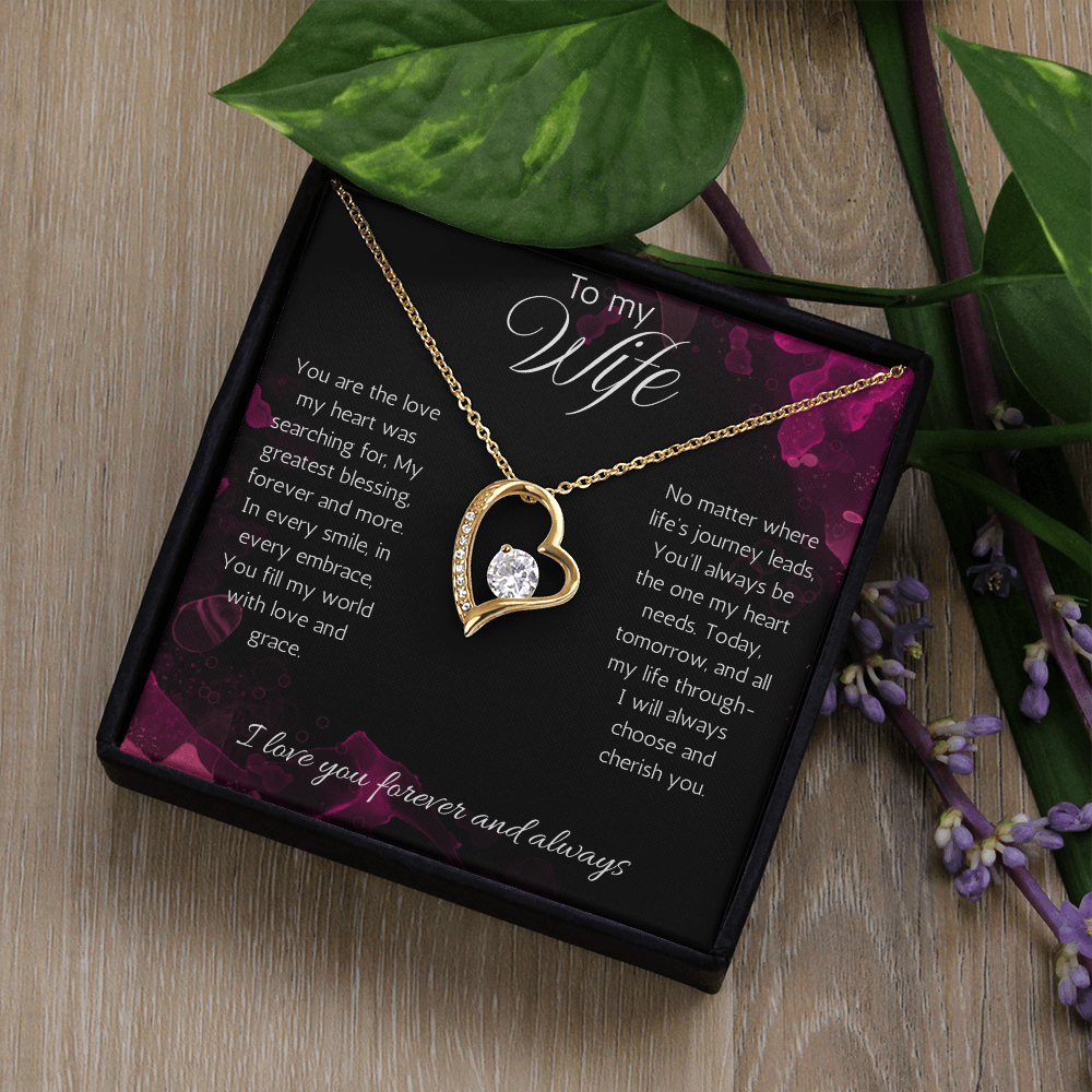 Wife Gift Necklace, Anniversary, Birthday, Christmas Gift Necklace For Soulmate, from Husband Love Forever Love Jewelry