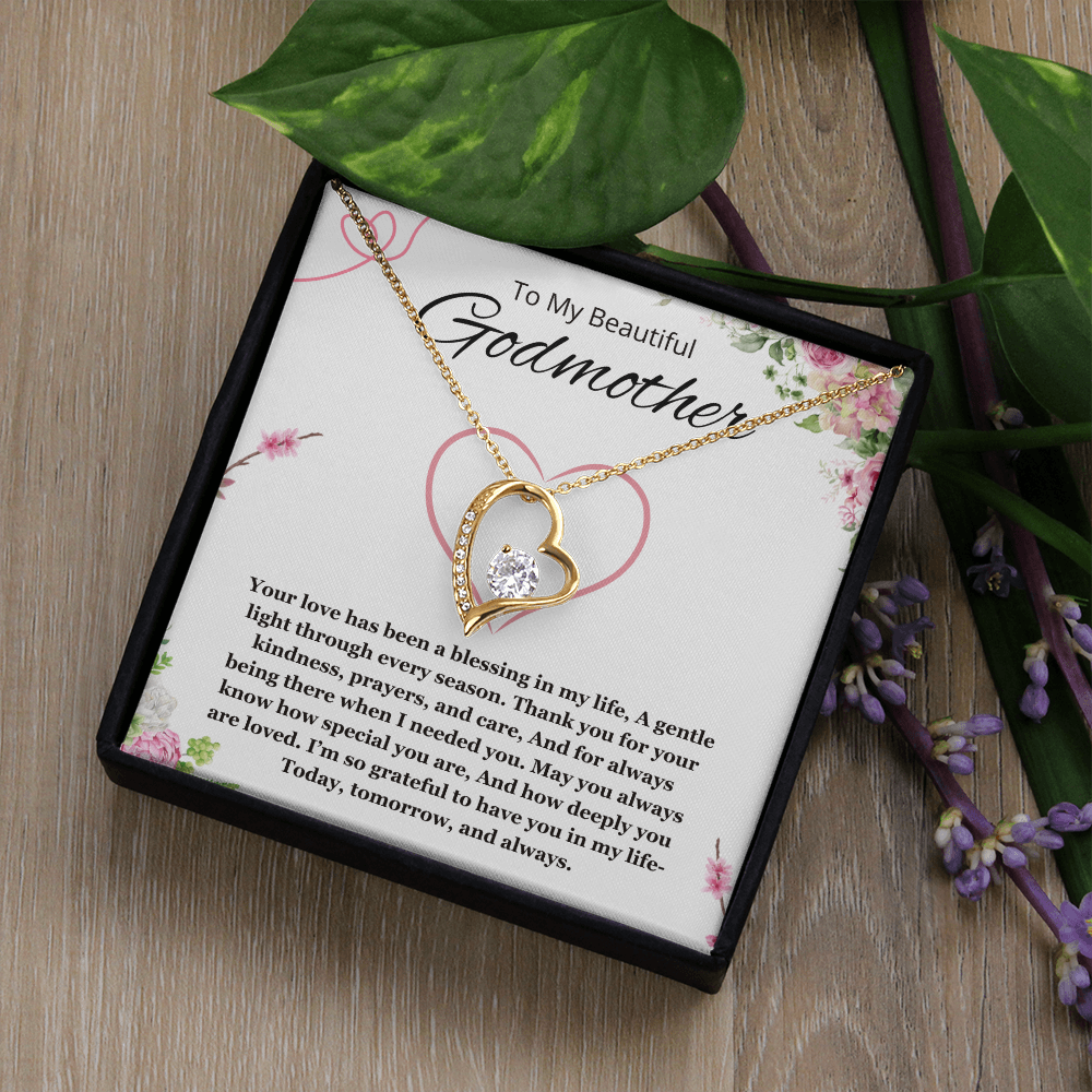 Godmother Gift from Godson or Goddaughter, Godmother Necklace Forever Love Jewelry