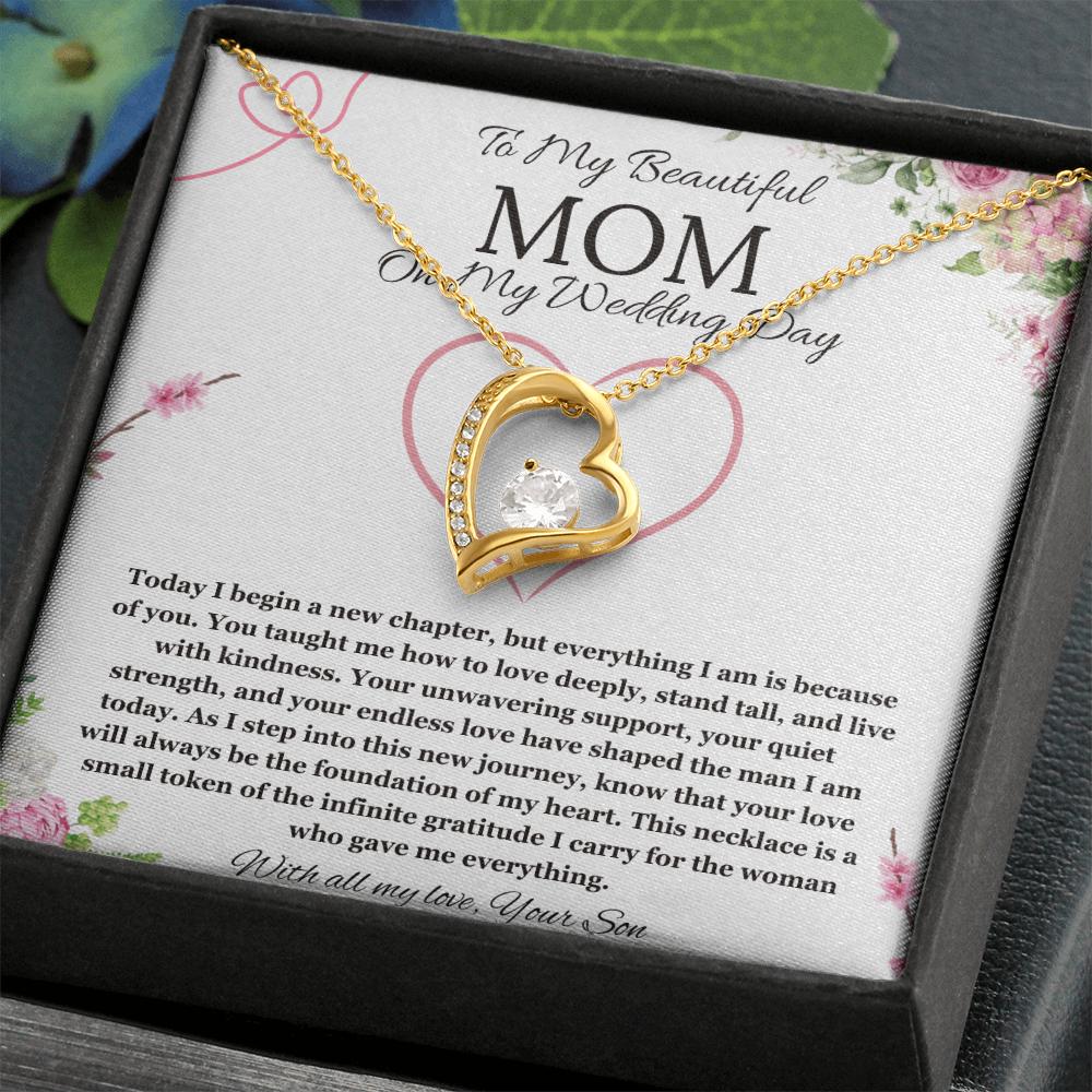 Mother of the Groom Gift From Son To Mom Gift Forever Love Necklace Wedding Gift Necklace Groom to Mother Son to Mother Gift For Wedding