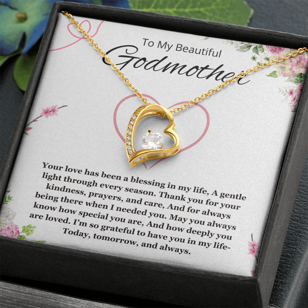 Godmother Gift from Godson or Goddaughter, Godmother Necklace Forever Love Jewelry