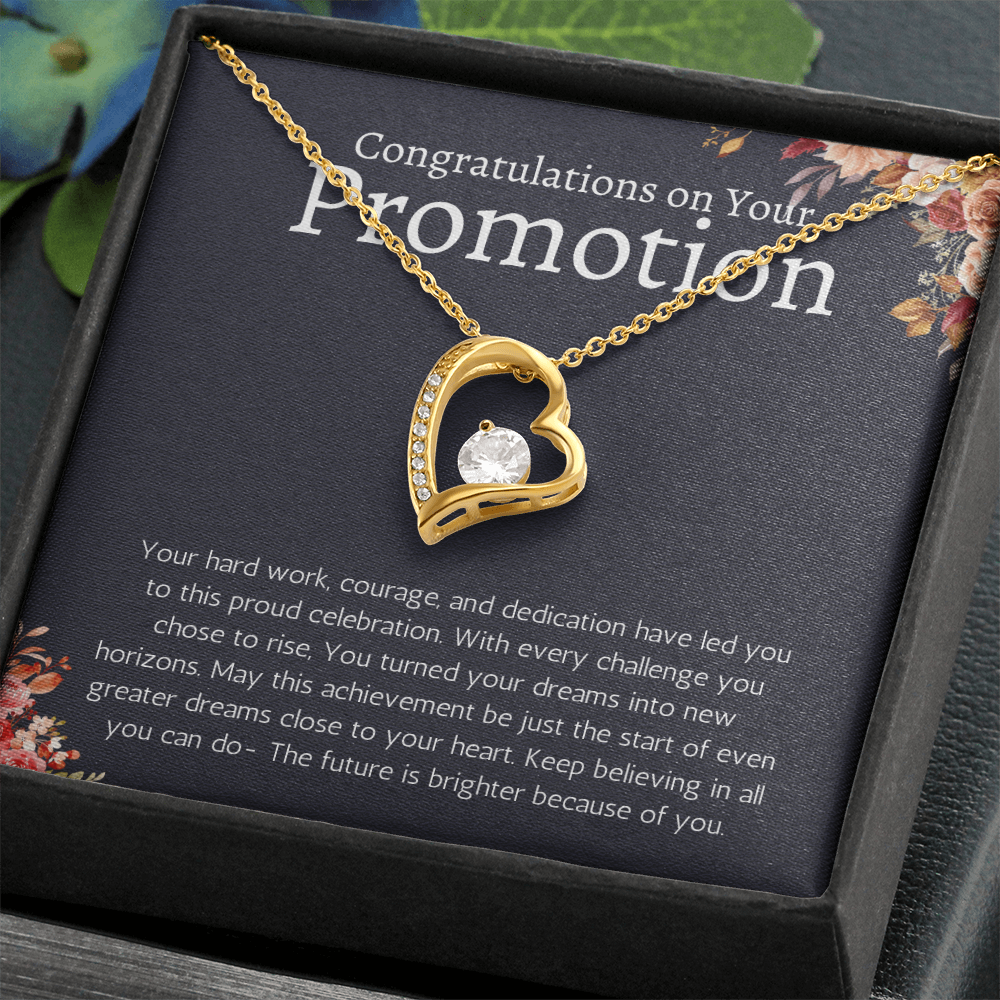 Job Promotion Gifts Necklace for Women Congratulations Gift for Coworker, Boss, Friend or Family forever Love Jewelry