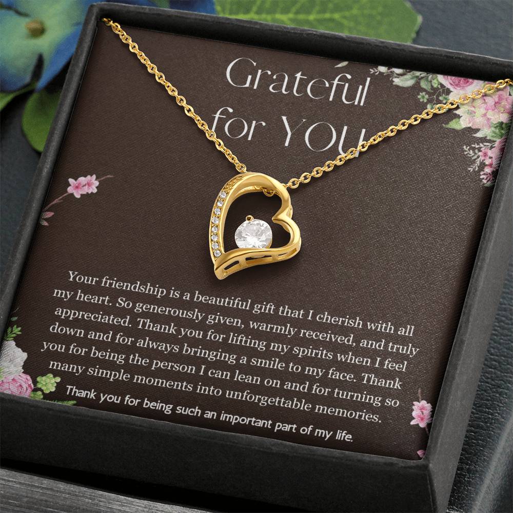 Appreciation Gift Thank you Gift for Friend,  Best Friend Gift, Gratitude Gift, Best Friend Necklace forever Love Jewelry