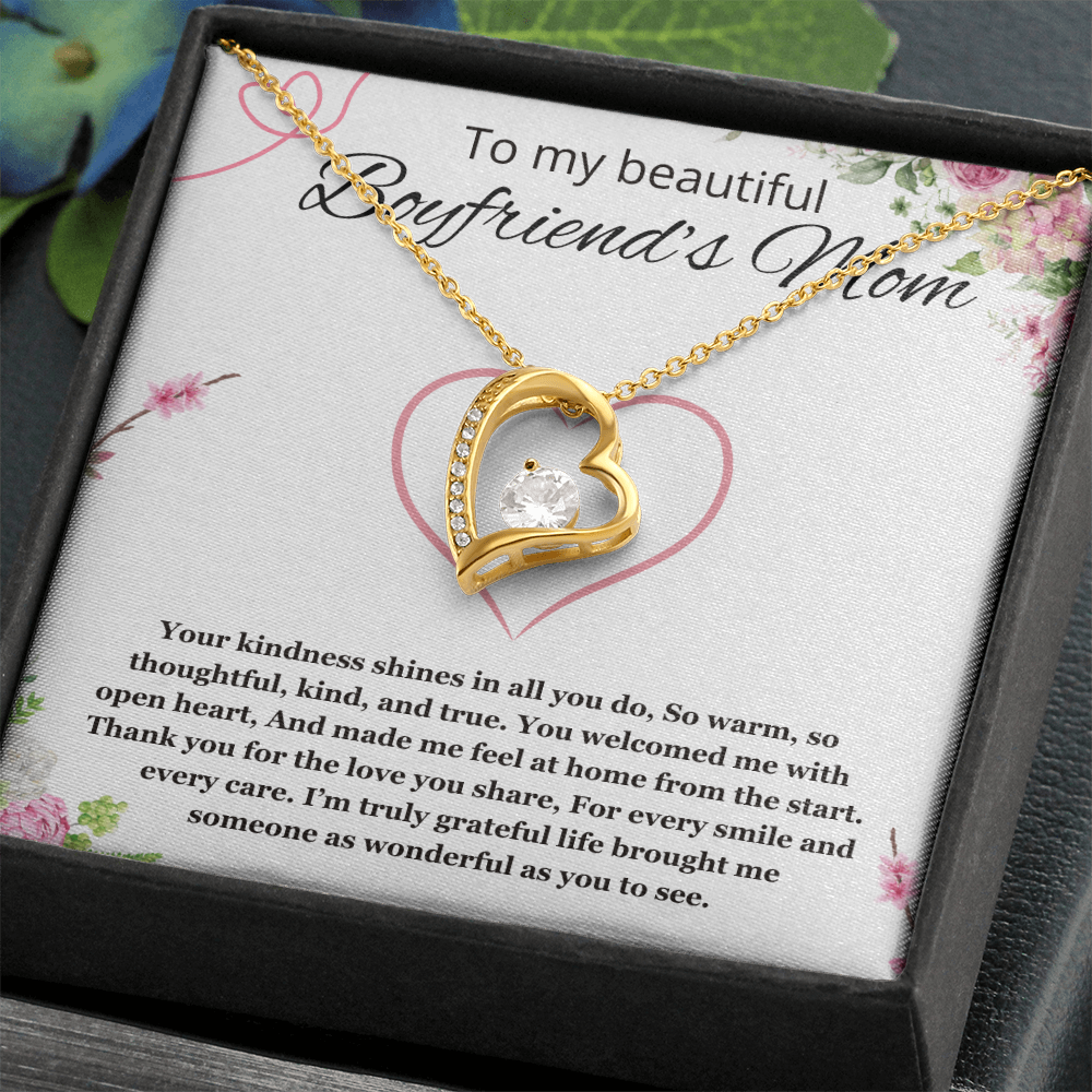 Boyfriends Mom Gift for Boyfriend's Mom, To My Boyfriends Mom Necklace Christmas, Mother's Day Birthday Forever Love Jewelry