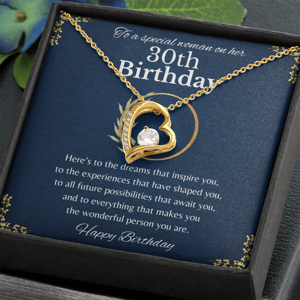 30th Birthday Gift for Woman, 30th Birthday Gift For Her, Solitaire Crystal Necklace, 30th Birthday Gift Necklace For Her,30th Birthday Jewelry