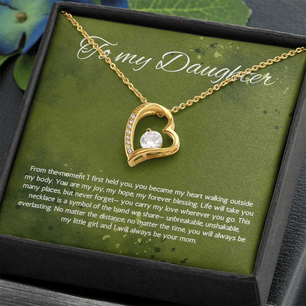 Daughter Gift Necklace From Mom Birthday Graduation Present from Mother Forever Love Jewelry