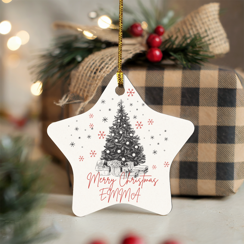 Personalized Name Christmas Ornament Gift 2025, Star Ornament, Custom Name Gift , Name Star Ornament
