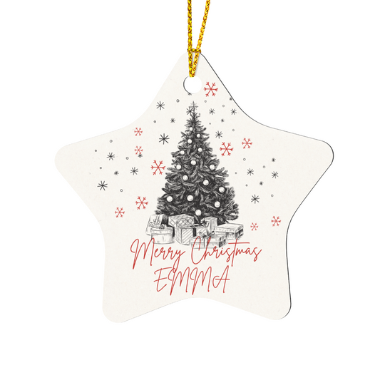Personalized Name Christmas Ornament Gift 2025, Star Ornament, Custom Name Gift , Name Star Ornament
