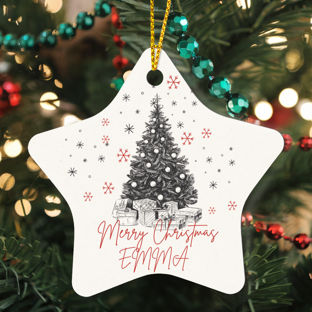 Personalized Name Christmas Ornament Gift 2025, Star Ornament, Custom Name Gift , Name Star Ornament