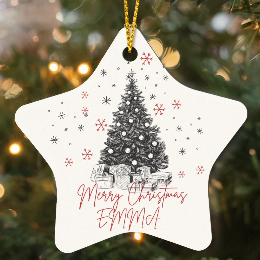 Personalized Name Christmas Ornament Gift 2025, Star Ornament, Custom Name Gift , Name Star Ornament