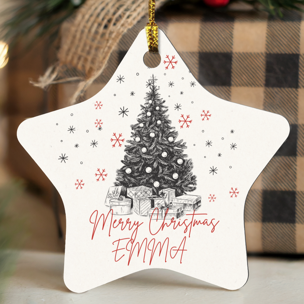 Personalized Name Christmas Ornament Gift 2025, Star Ornament, Custom Name Gift , Name Star Ornament