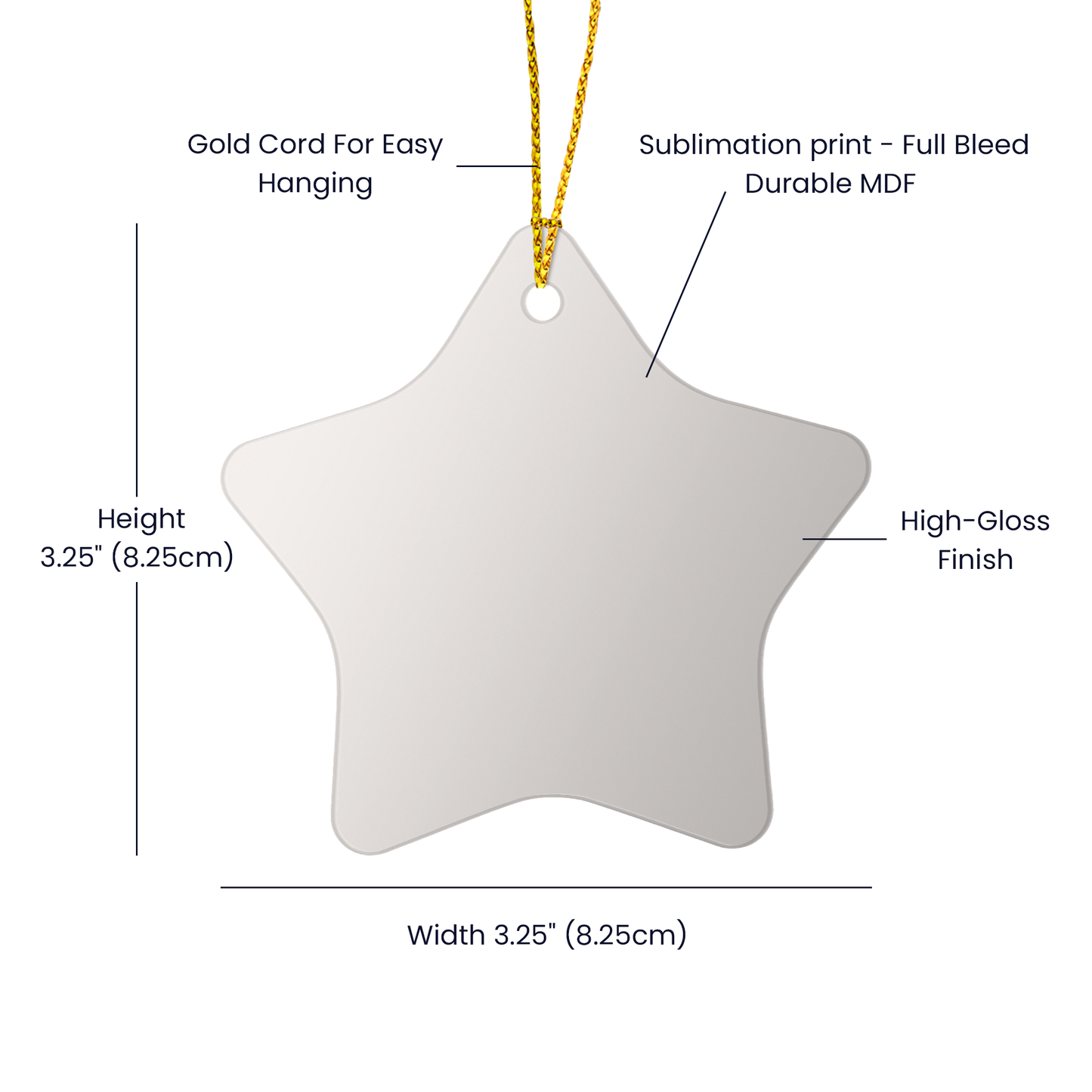 Personalized Baby's First Christmas Ornament Gift 2025, High Gloss Star Ornament, Custom Name Gift For New Born Boy or Girl