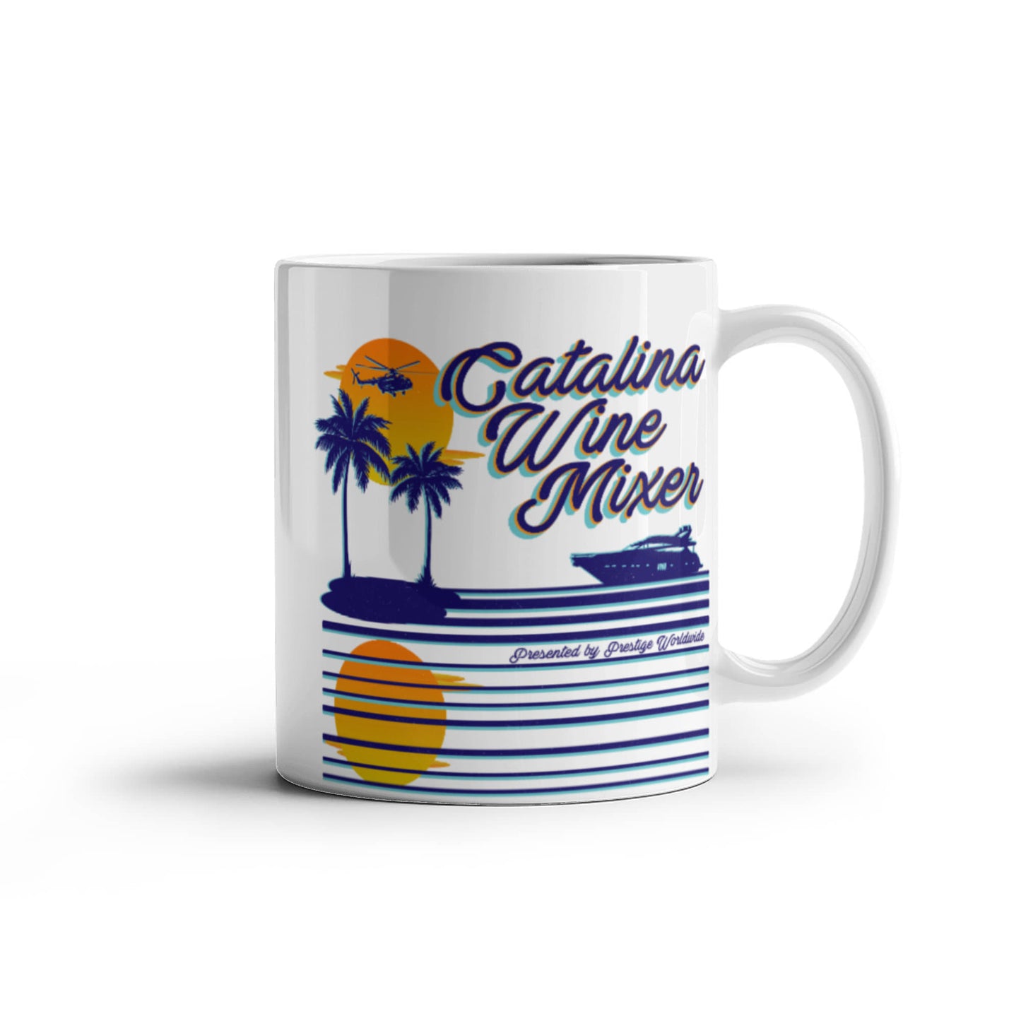 Pop culture lovers mugs , Catalina Wine Mixer - White Coffee Mug Porcelain Tea Cup 11 oz