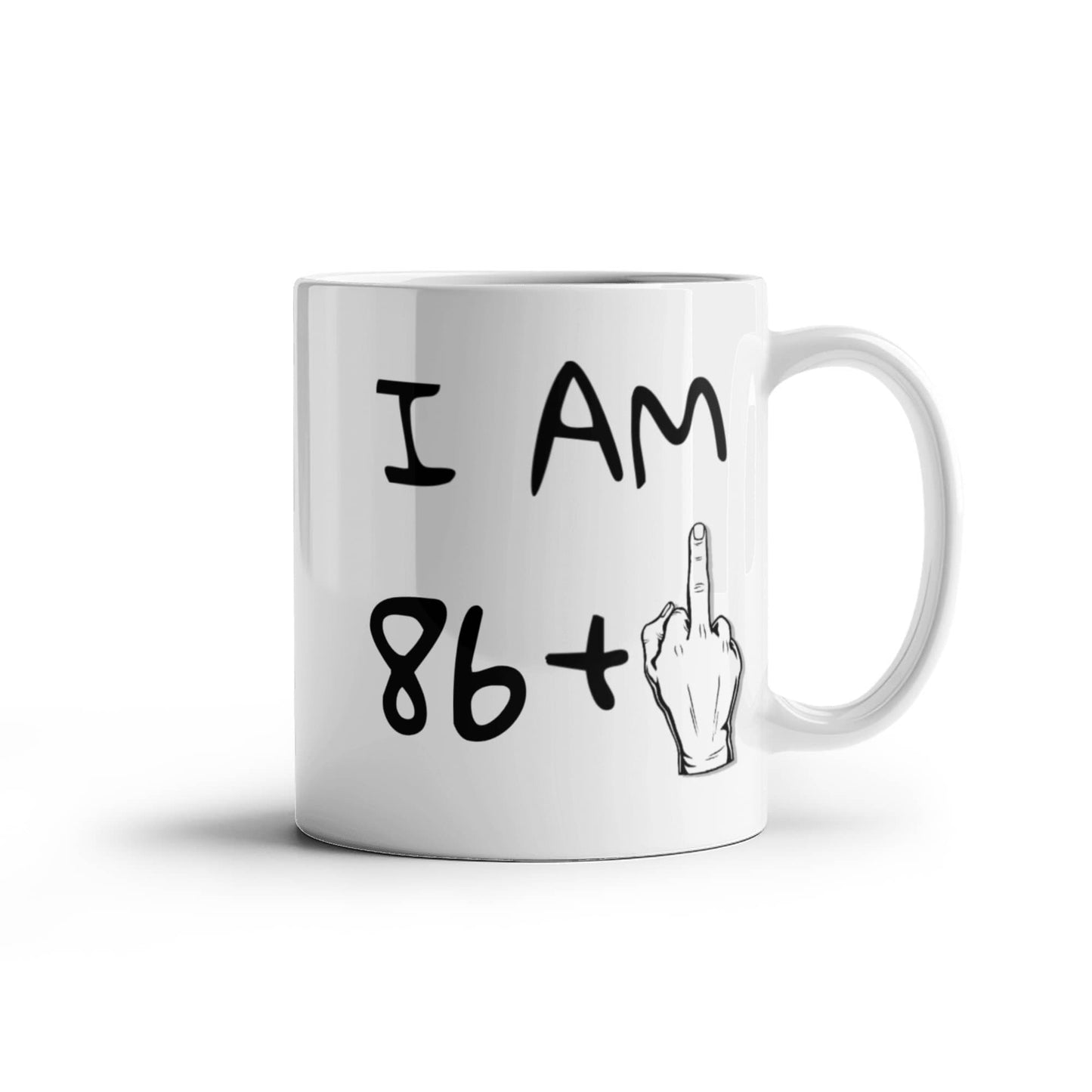 87th Birthday Coffee Mug, I Am 86+1, Grandma, Grandpa, Birthday Mug- White Porcelain Coffee Mug 11 oz