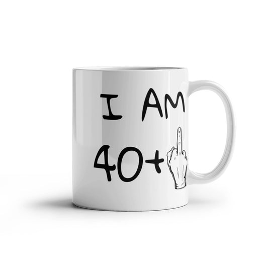 41st Birthday Coffee Mug, I Am 40+1, Son, Daughter, Dad, mom, Birthday Mug- White Porcelain Coffee Mug 11 oz