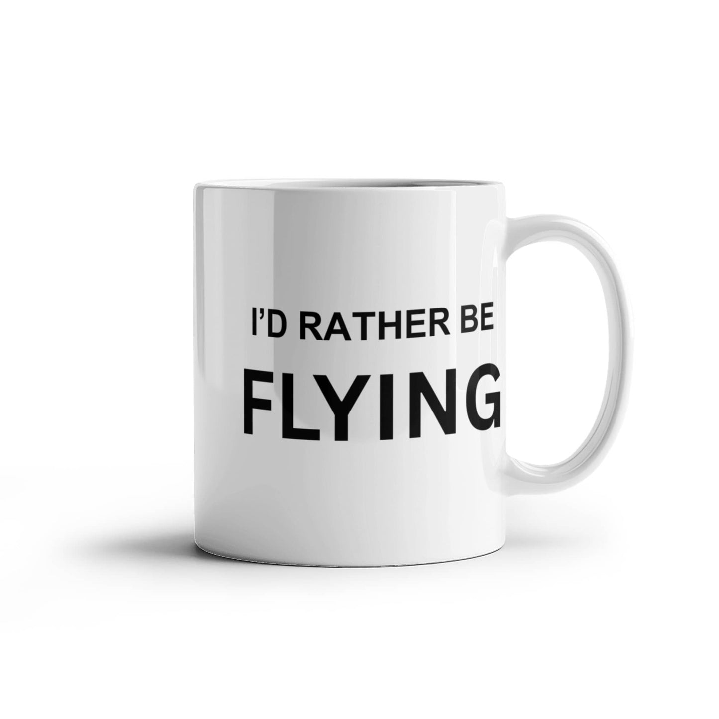 Pilot shot glass quotes mugs, I'd rather be flying - White Porcelain Coffee 11 oz