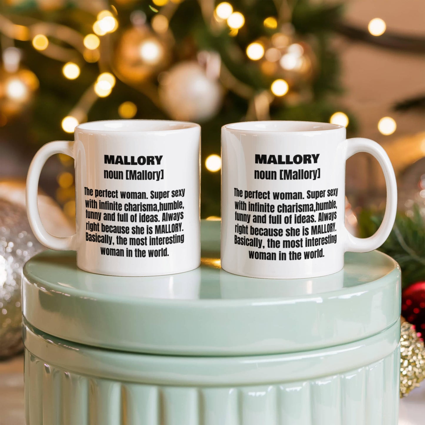Mallory First Name Adult Definition - Funny White Porcelain Coffee Mug Cute Ceramic Cup 11 oz