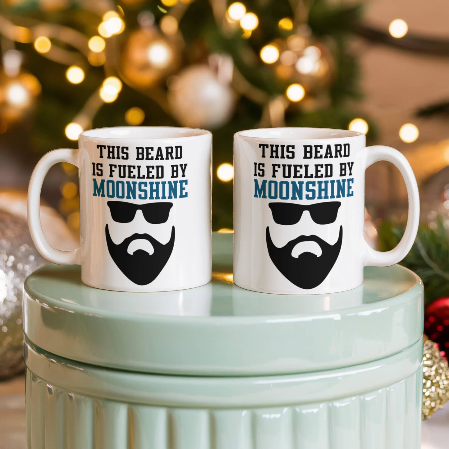 Might Be Coffee or Alcohol Coffee Mug, This Beard Is Fueled By Moonshine-White Porcelain Coffee Mug 11 oz
