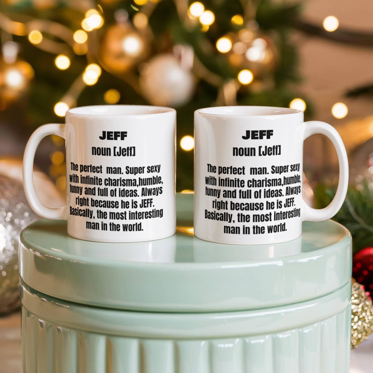 Jeff First Name Adult Definition - Funny White Porcelain Coffee Mug Cute Ceramic Cup 11 oz