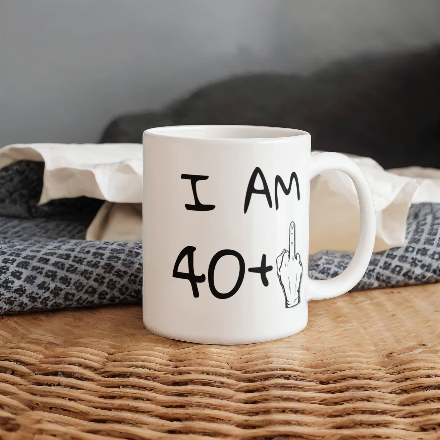 41st Birthday Coffee Mug, I Am 40+1, Son, Daughter, Dad, mom, Birthday Mug- White Porcelain Coffee Mug 11 oz