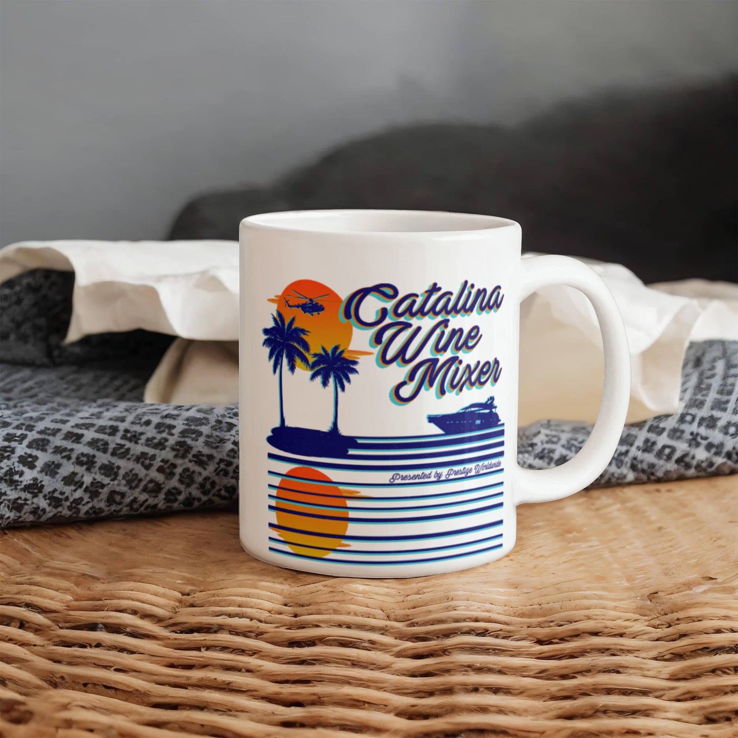 Pop culture lovers mugs , Catalina Wine Mixer - White Coffee Mug Porcelain Tea Cup 11 oz