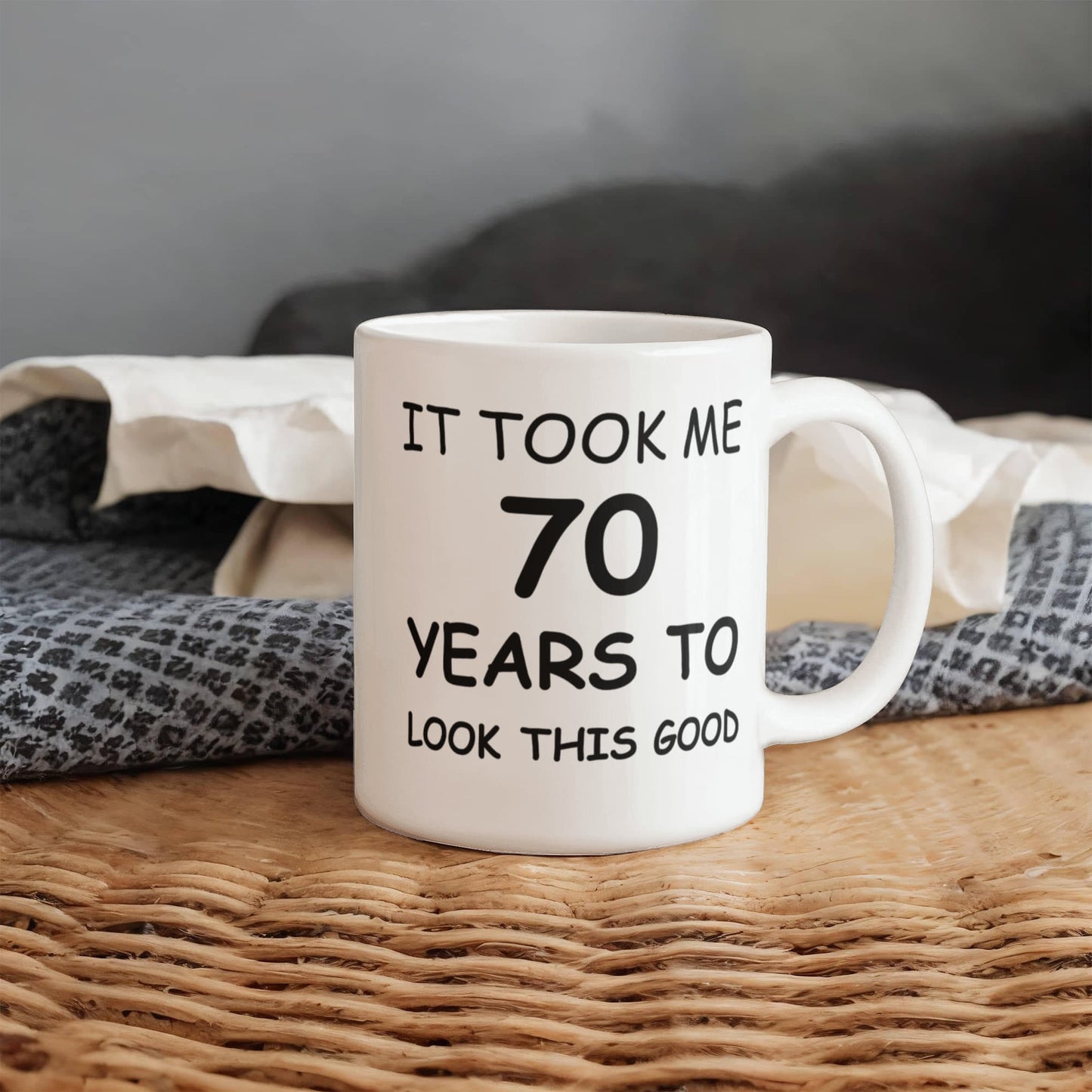 70th birthday gifts for men/women, Birthday Gift Mugs - It took me 70 years to look this good - Best 70th Birthday Gifts for family Ceramic Cup White, Funny Mugs Gift Ideas 11 Oz
