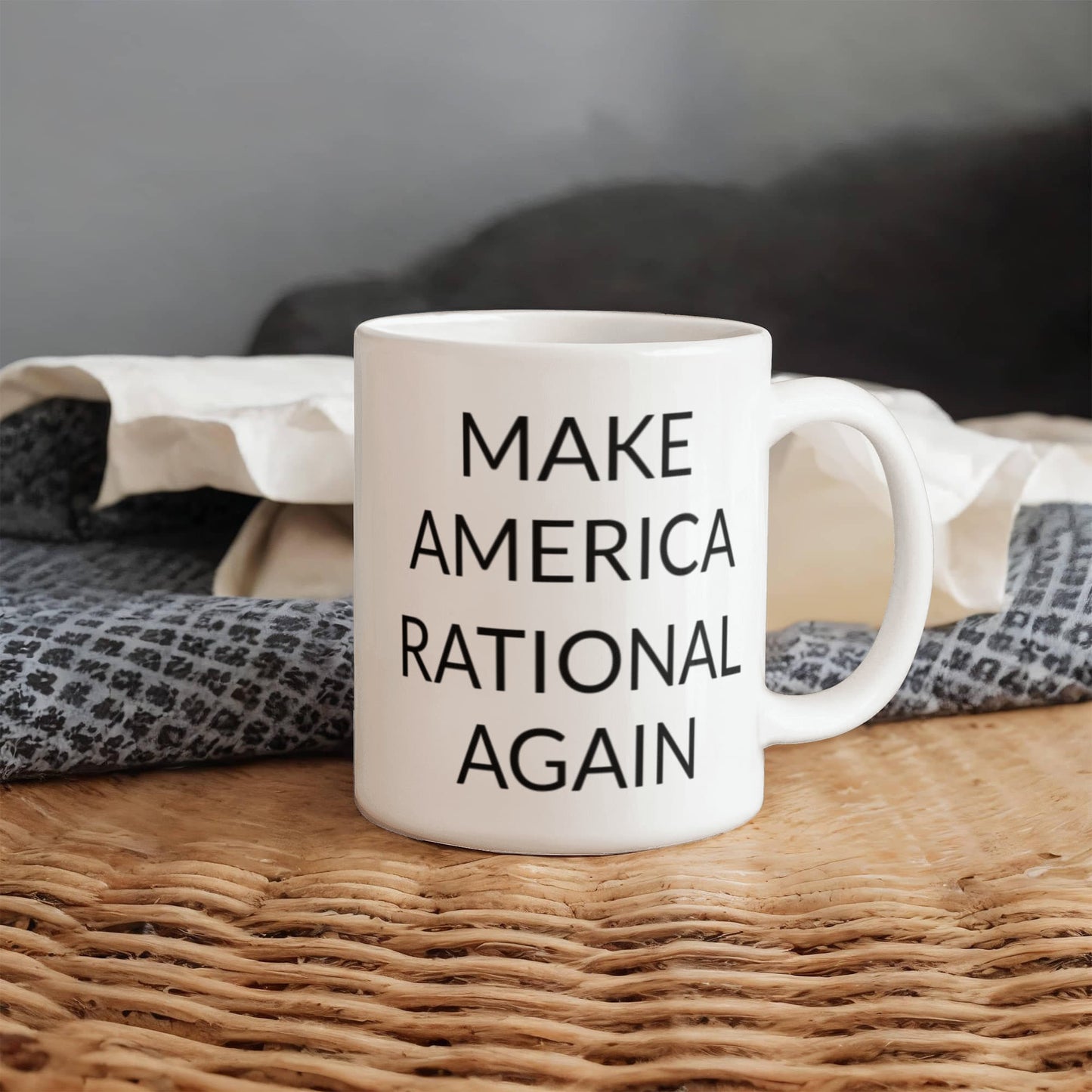 Make America Rational Again, Funny Ceramic White Coffee Mug 11 oz