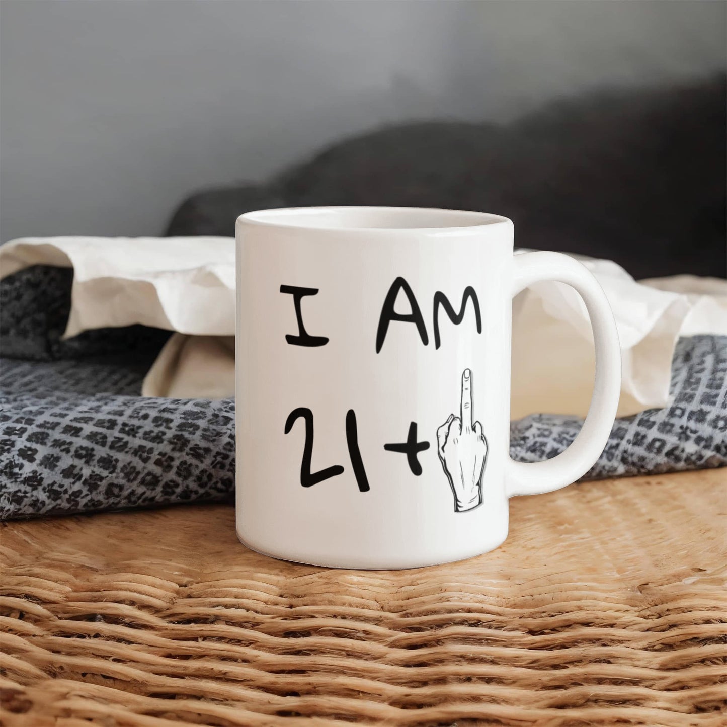 22nd Birthday Coffee Mug, I Am 21+1, Son, Daughter, Brother, Sister, Birthday Mug- White Porcelain Coffee Mug 11 oz