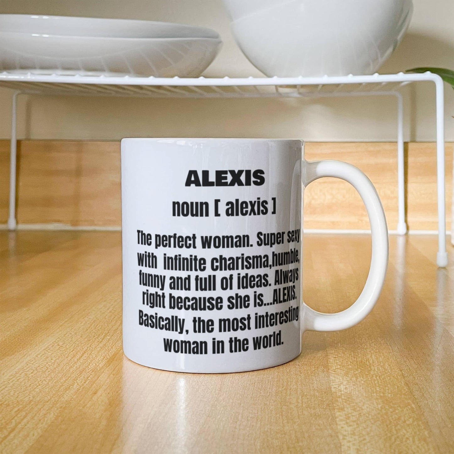Funny Mug- Adult Definition - First Name Alexis Women Funny White Porcelain Coffee Mug Cute Cool Ceramic Cup 11 oz