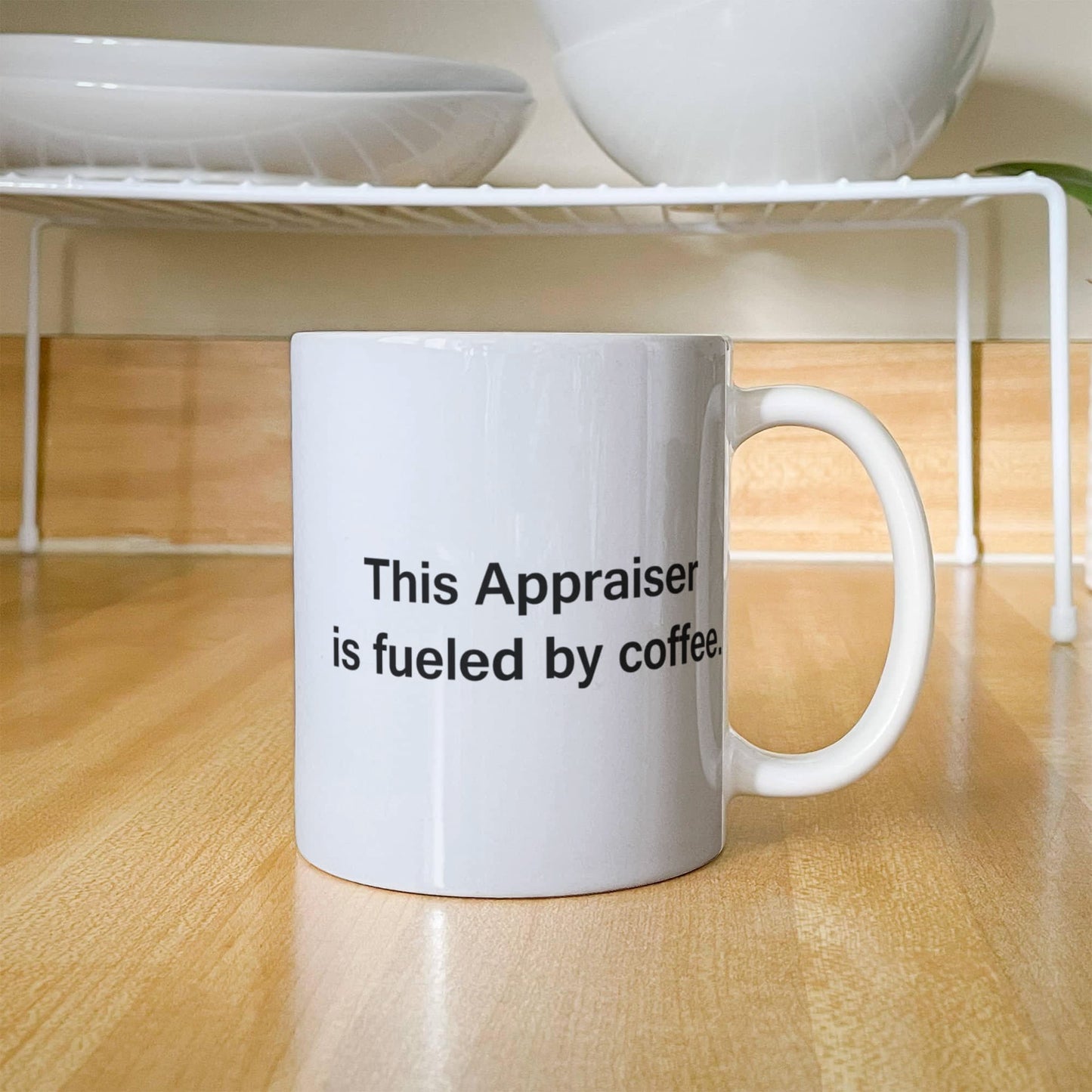 Appraiser Gifts -Fueled by Coffee -Funny Christmas Gifts - Porcelain Coffee Mug Cute Cool Ceramic Cup Black, Best Office Tea Mug & Birthday Gag Gifts