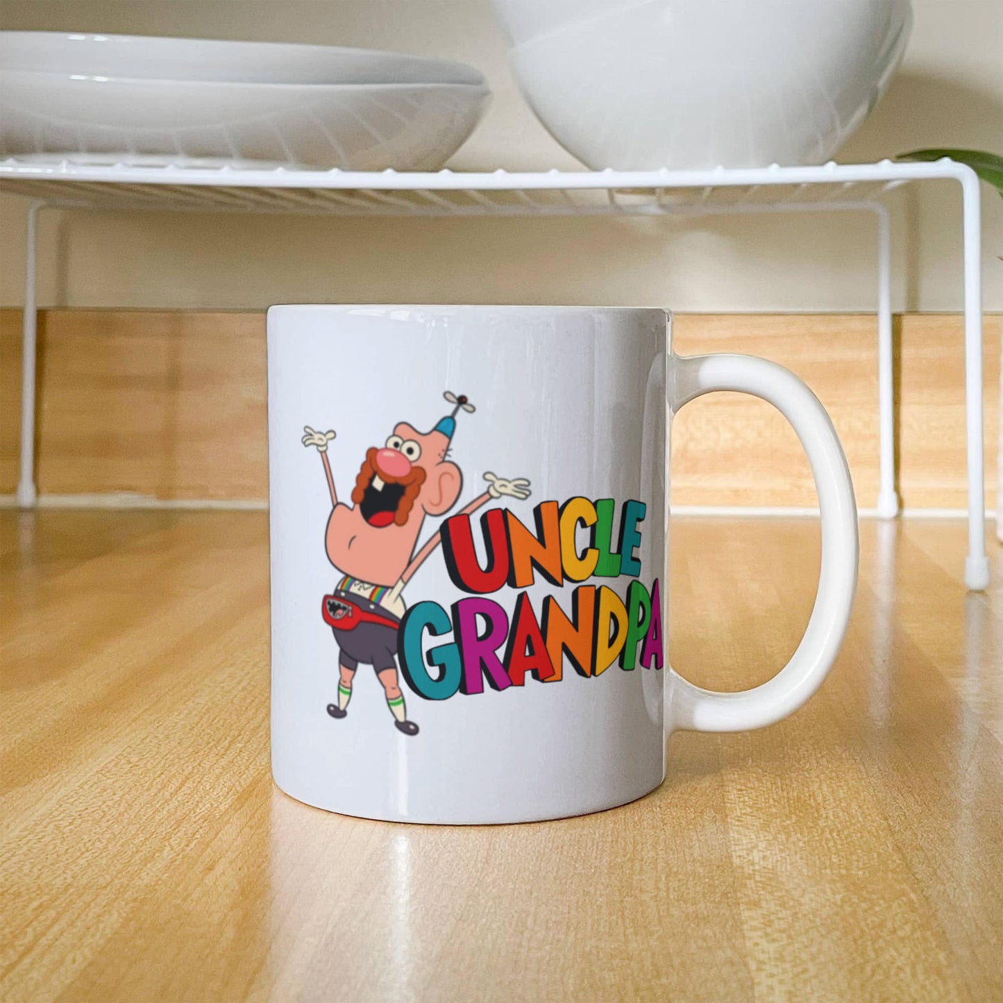UNCLE GRANDPA Coffee Cup - White Porcelain Coffee Cup,Premium 11 oz White coffee cup