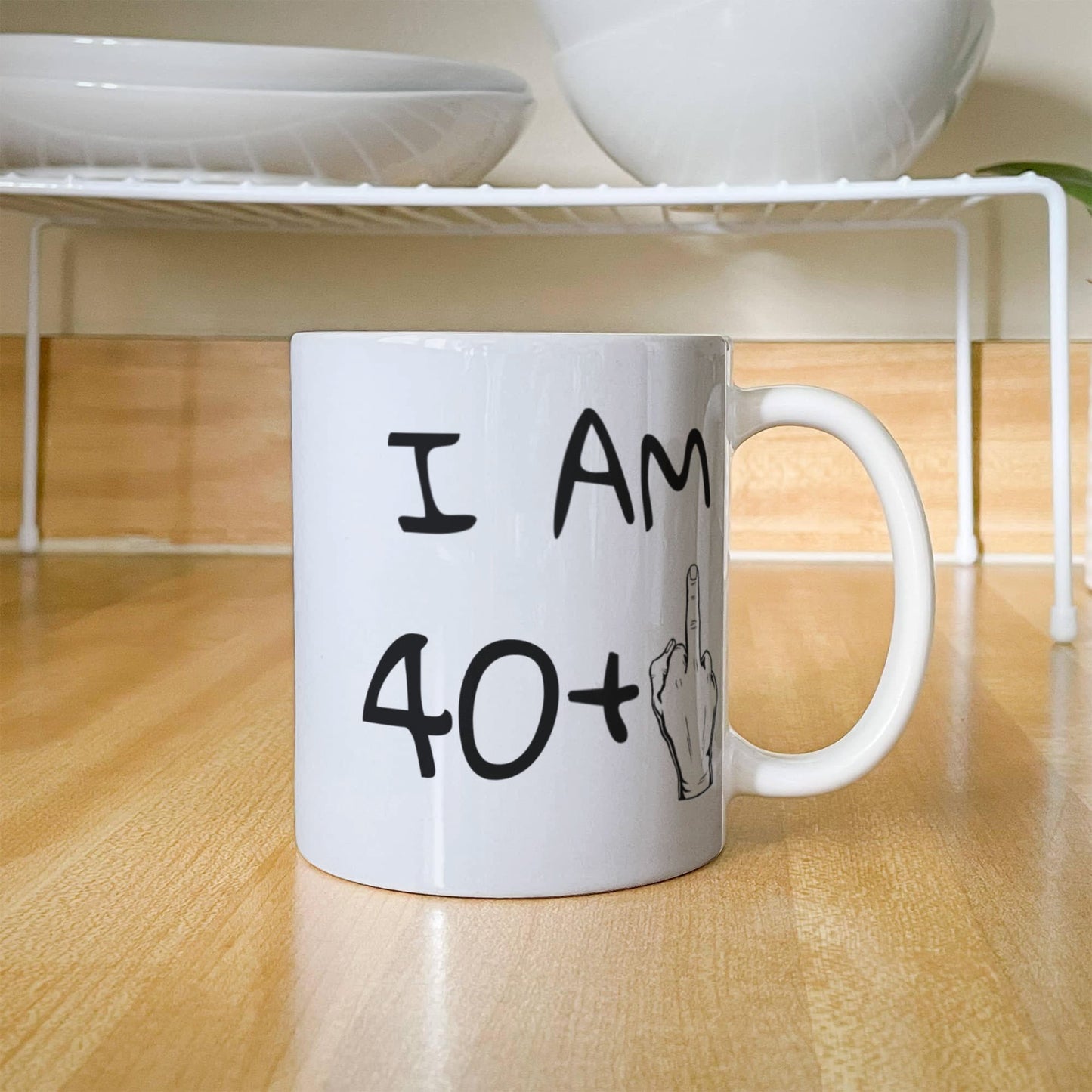 41st Birthday Coffee Mug, I Am 40+1, Son, Daughter, Dad, mom, Birthday Mug- White Porcelain Coffee Mug 11 oz
