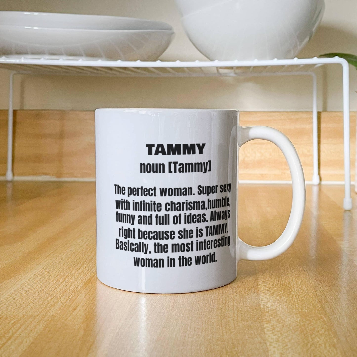 Tammy First Name Adult Definition - Funny White Porcelain Coffee Mug Cute Ceramic Cup 11 oz